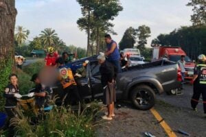 7 killed in Surat Thani pickup accident including 2 year old twins 