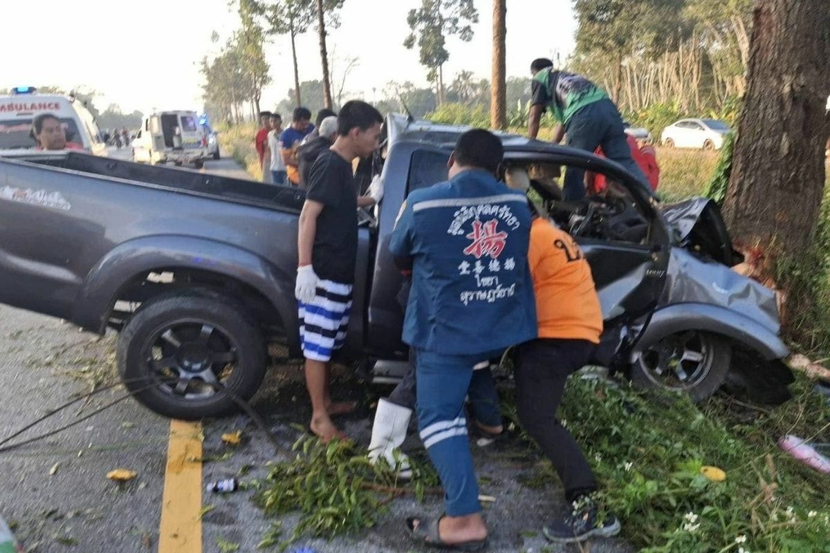 Twin boys killed in pickup accident in Surat Thani