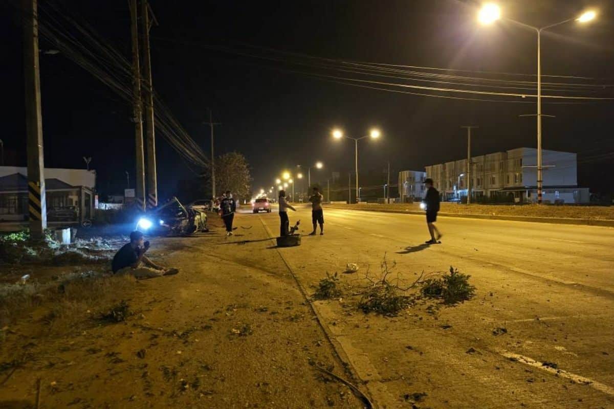 Lamborghini crashes in Phitsanulok