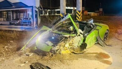 Lamborghini driver flees scene, leaving his valuables and injured pickup driver