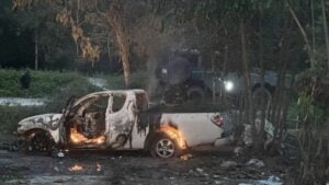 Military officer killed in Narathiwat shooting and vehicle fire