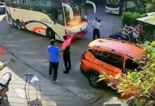 Tour bus rage: Driver slams into SUV over parking row in Pattaya