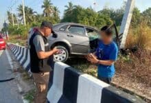 Driver cheats death after terrifying Pattaya motorway smash