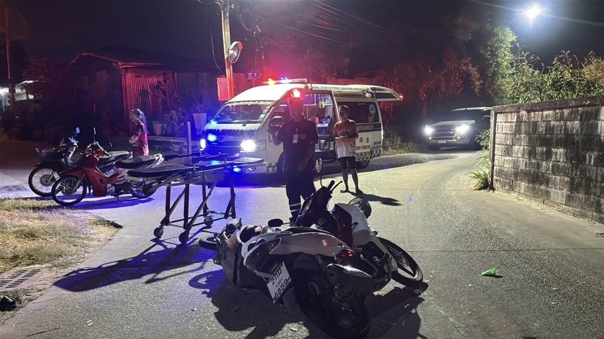 Drunk motorcyclist crashes into Honda bike in Pattaya, 2 injured