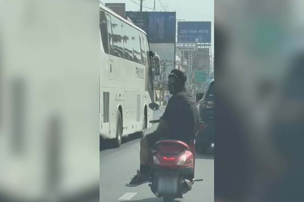 Motorcyclist’s dangerous Pattaya stunt sparks outrage