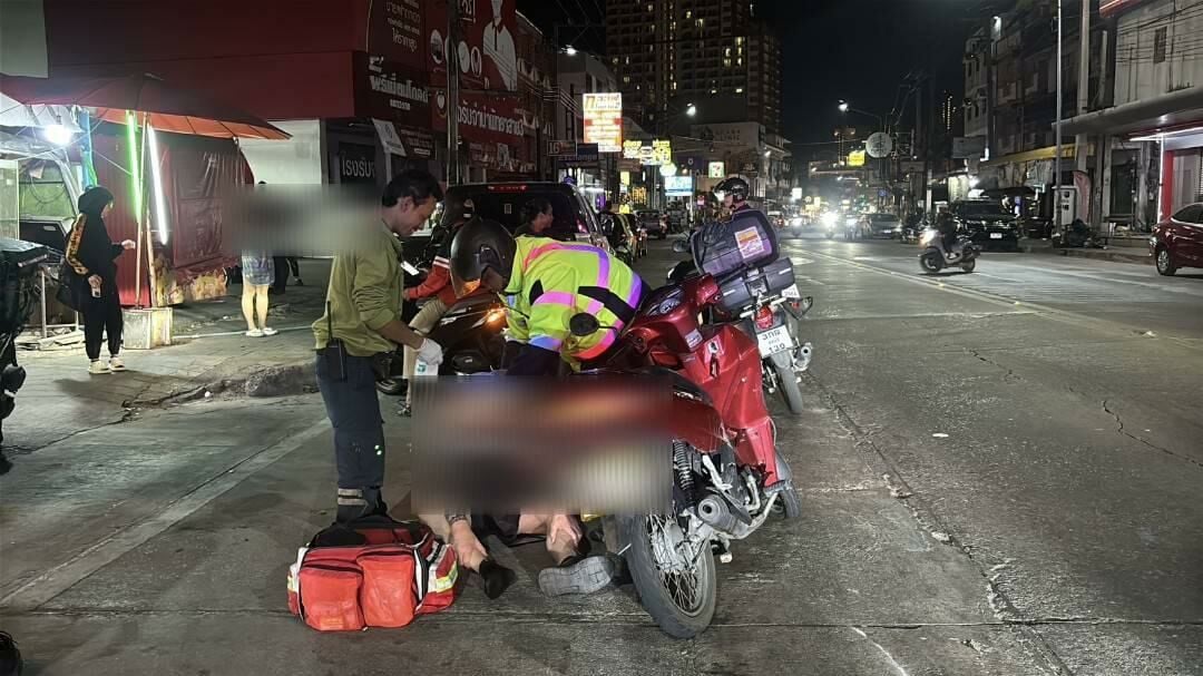 Drunk foreign tourist injured in Pattaya motorbike collision | News by Thaiger