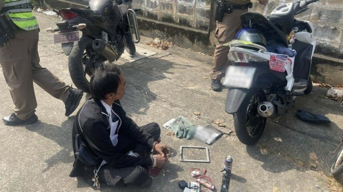 Bangkok man arrested for motorcycle theft after licence plate swap