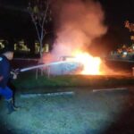 Man escapes as car with LPG system catches fire | Thaiger