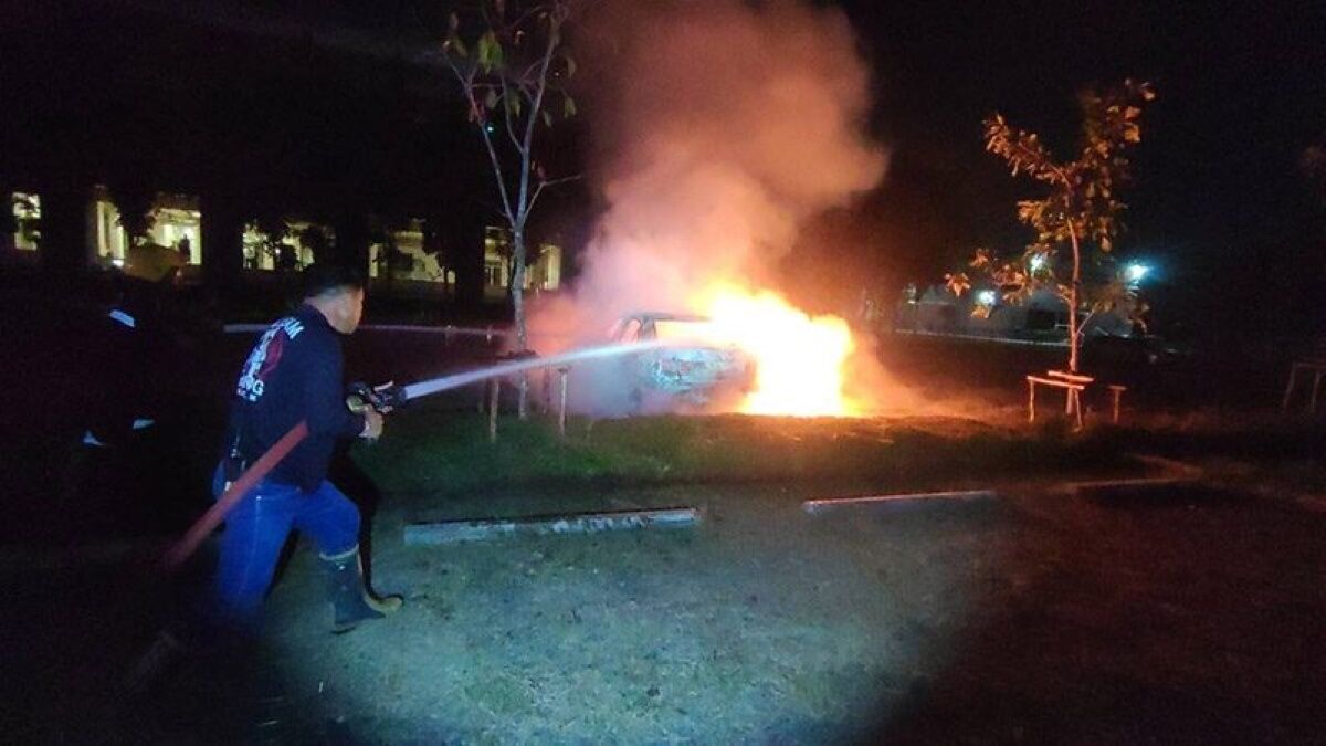 Man escapes as car with LPG system catches fire