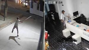 Burglar captured on CCTV breaking into Samut Prakan clinic (video)