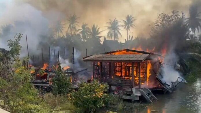 Fires linked to Chinese New Year incense in Samut Songkhram