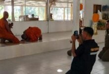 Monk in Buriram caught using drugs after tip-off
