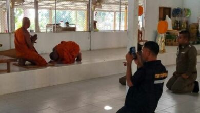 Monk in Buriram caught using drugs after tip-off