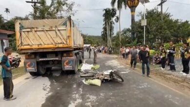 Accident claims life of motorcyclist in Nakhon Si Thammarat (video) | Thaiger