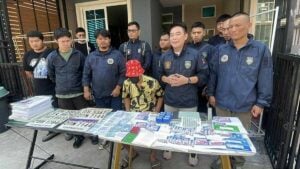 Thai man arrested for producing fake IDs and vehicle plates