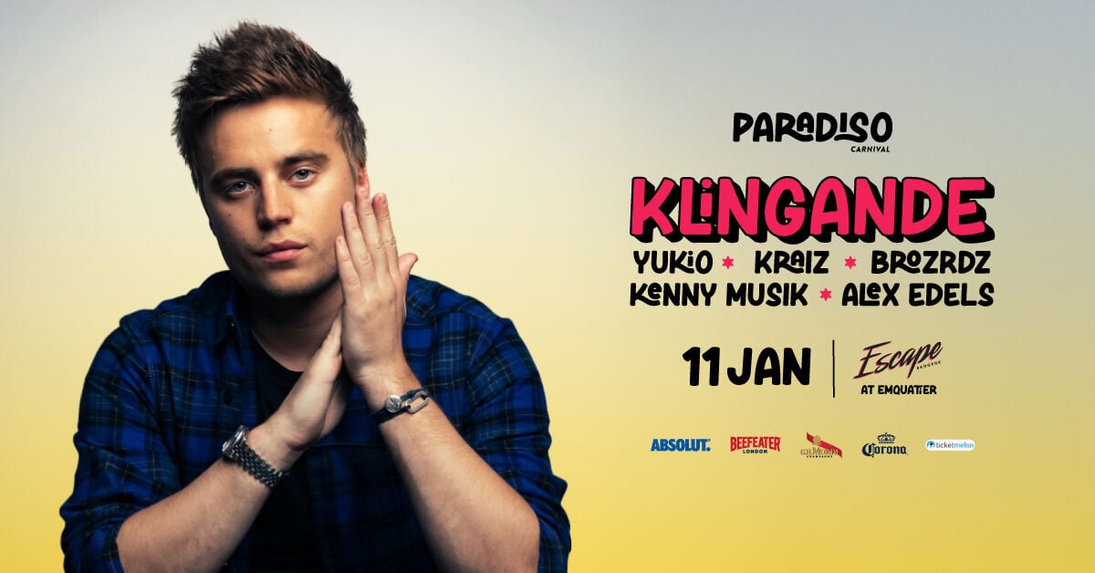 Mark your calendars for January 11! Klingande returns to Bangkok