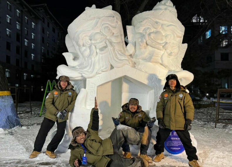 Cool running: Thai students carve out Harbin snow sculpting victory