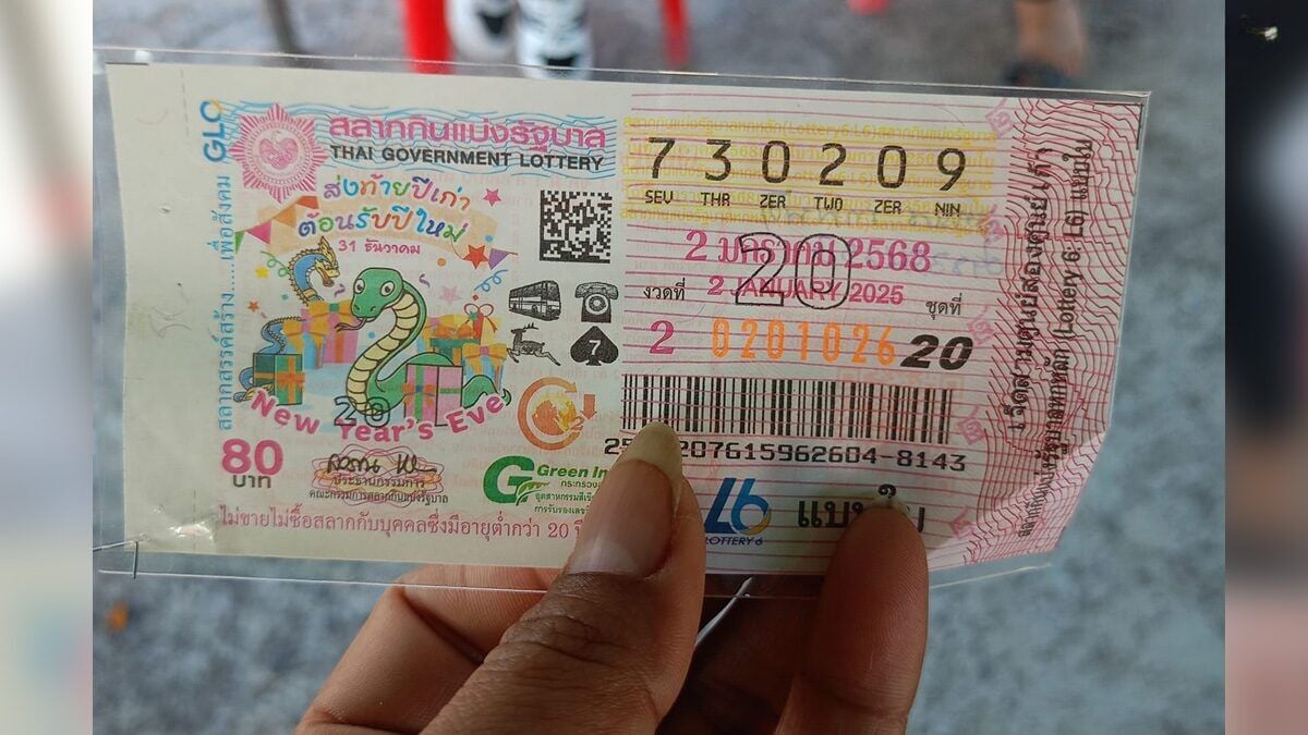 Lucky day: Man celebrates 6 million baht lottery win in Nong Khai