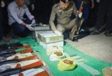 Man caught with war weapons and 8,000+ rounds in Samut Sakhon