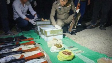 Man caught with war weapons and 8,000+ rounds in Samut Sakhon