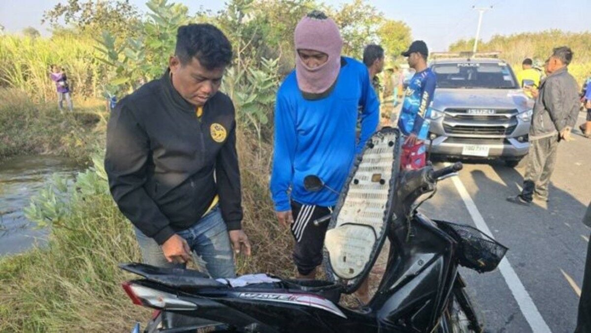 Thai man found dead in Buriram pond after motorbike crash