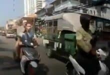 Foreign motorcyclist flees after hitting Thai delivery rider (video)