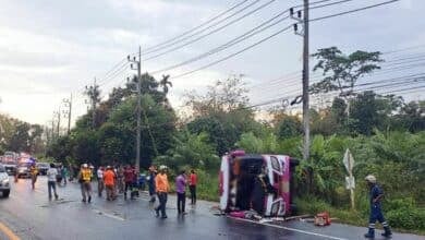 3 year old Thai boy killed and 11 others injured in Phang Nga bus accident