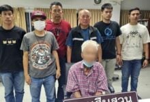 Elderly man arrested for murder at shrimp pond in Ratchaburi