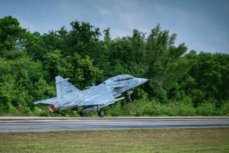 Highway to the danger zone: RTAF to test Gripen fighter jet in Songkla