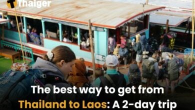 A scenic boat journey from Thailand to Laos