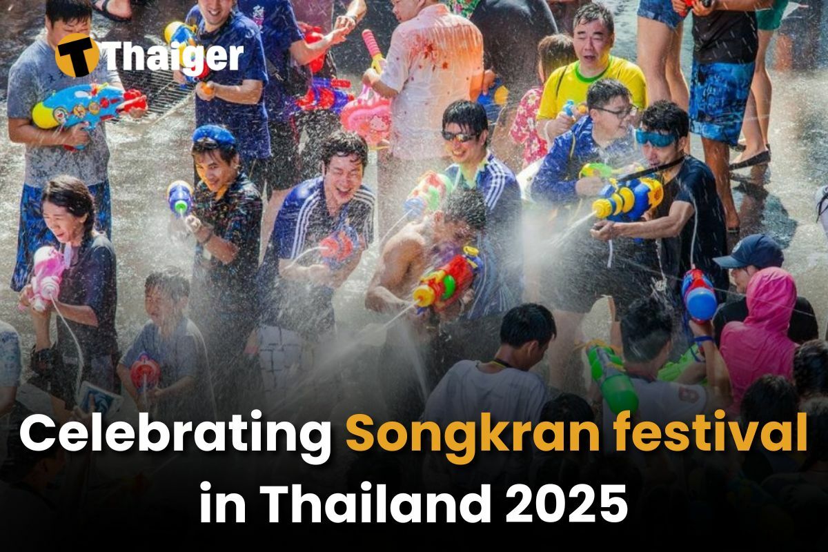 Celebrating Songkran festival in Thailand 2025