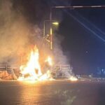 Honda Jazz overturns and catches fire in Nong Khai | Thaiger
