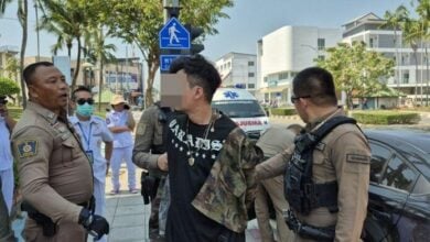 Pattaya chaos: ride-hailing driver in naval uniform arrested