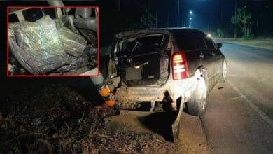 Man arrested with 3.2 million meth pills in Mukdahan after car crash