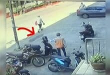 Helmet heist: Elderly man caught on CCTV stealing in Pattaya