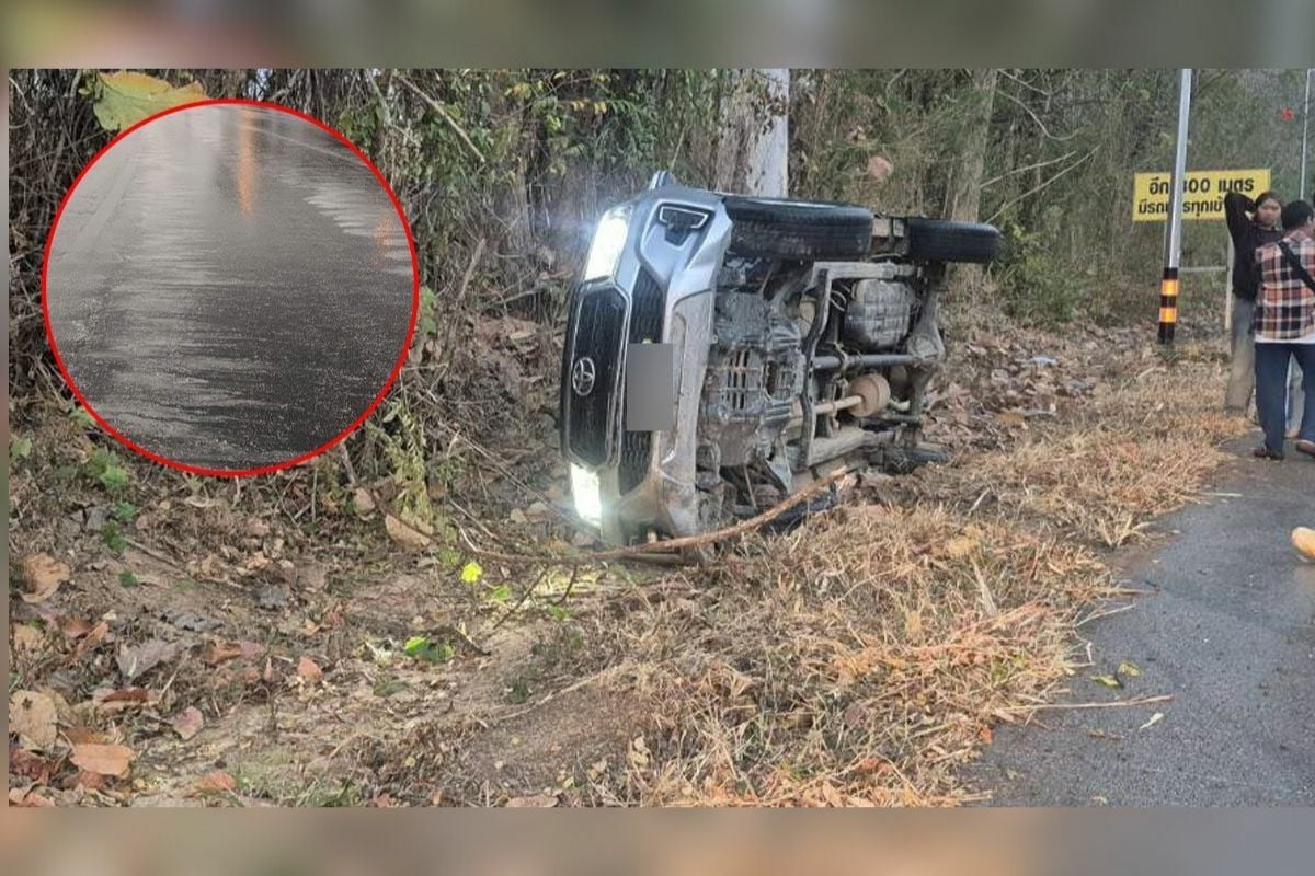 Heavy rain leads to over 50 accidents in one hour in Loei