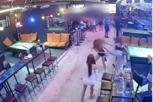 CCTV captures shocking transgender brawl in Pattaya