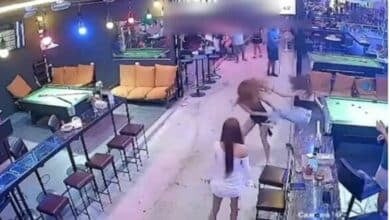 CCTV captures shocking transgender brawl in Pattaya