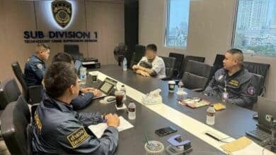 Cyber police crack down on scam gang in Chon Buri