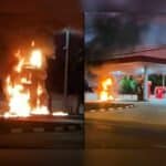 Fire erupts at Ubon Ratchathani petrol station, blaze contained | Thaiger