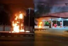 Fire erupts at Ubon Ratchathani petrol station, blaze contained