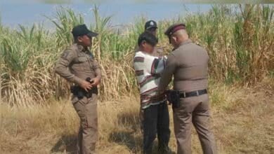 Man arrested for setting fire to sugarcane field in Buriram