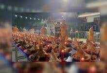 Taiwanese man offers 100 pig heads at Bangkok temple