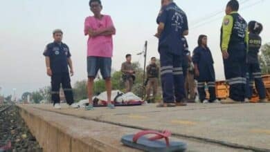 Thai man falls from moving train in Lopburi, dies