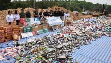 Chanthaburi destroys confiscated e-cigarettes worth 20 million baht