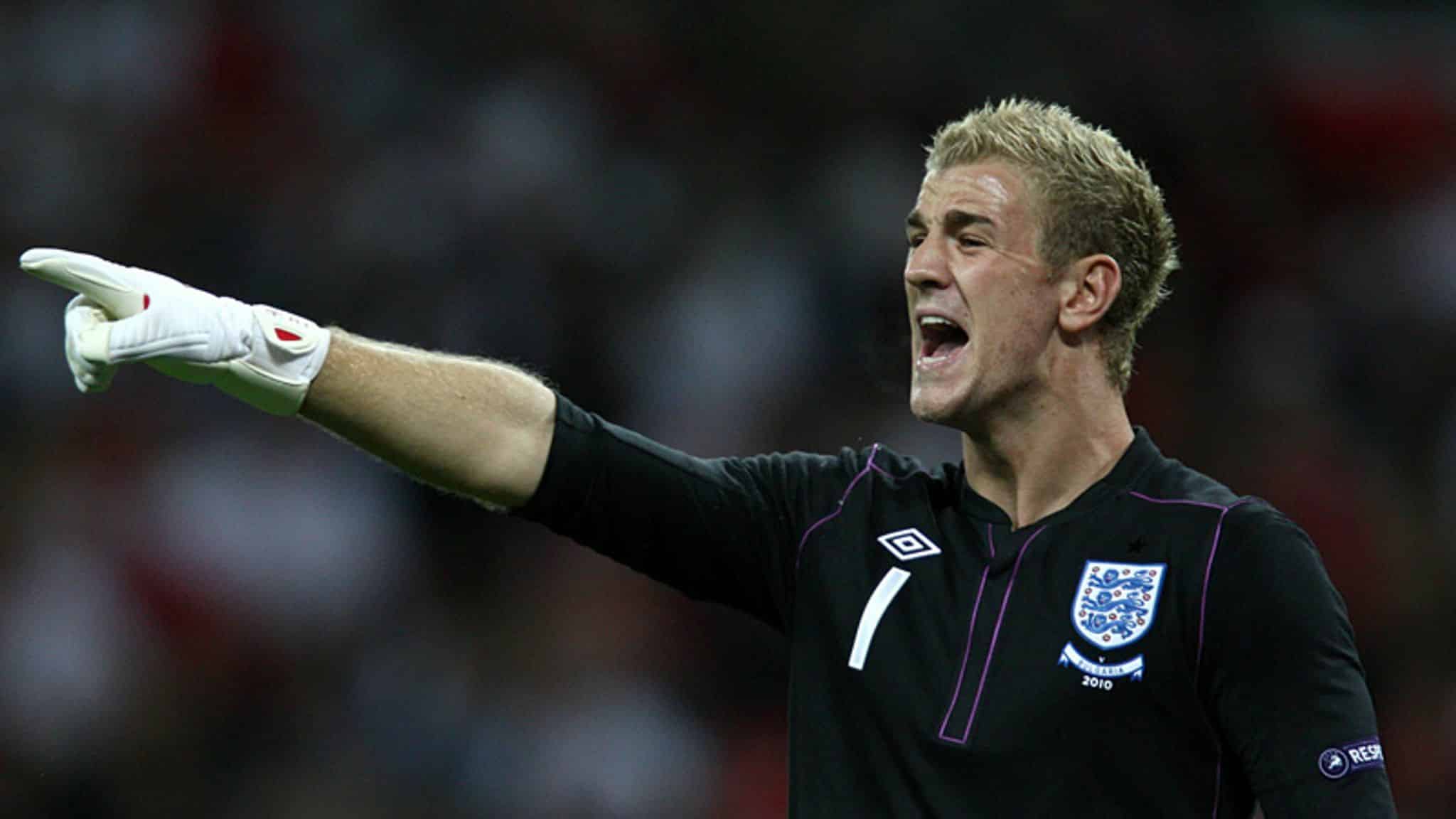 Gunning fore glory: Joe Hart looks for tee-rific Schmeichel clash