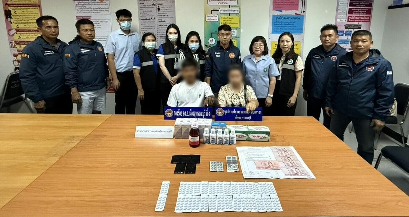 Suphan Buri crackdown uncovers illegal pharmacy selling Tramadol