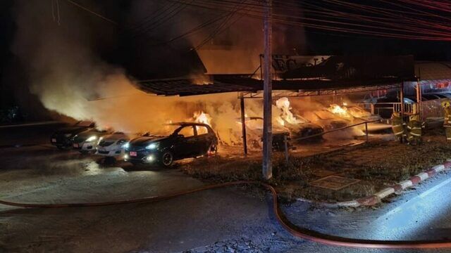 Fire at Surat Thani car dealership causes 2 million baht damage | News by Thaiger
