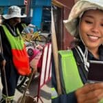 Bangkok road sweeper gains fame as model after portrait by Russian man