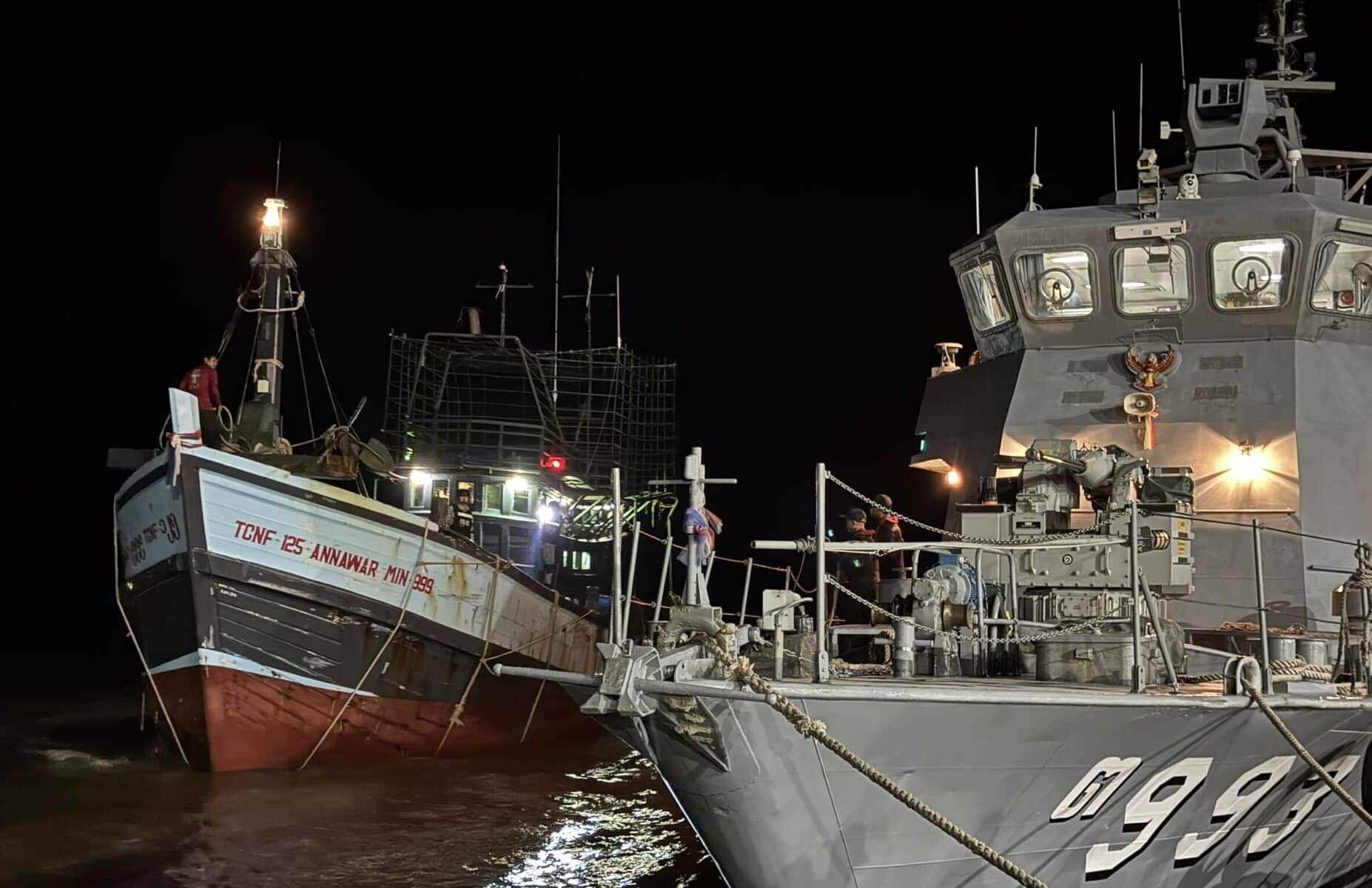 Myanmar vessel caught in Thai waters, suspected of illegal activities